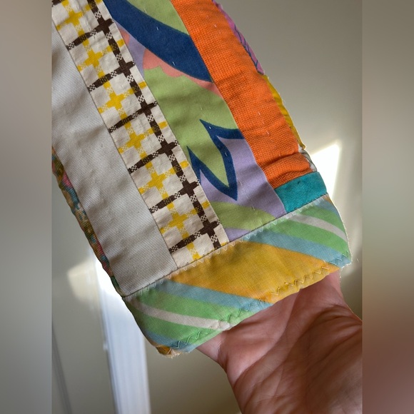 HANDMADE One-of-a-Kind Artisanal Open Front Quilt Coat - Size Large - Picture 5 of 10